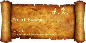 Antal Kászon névjegykártya